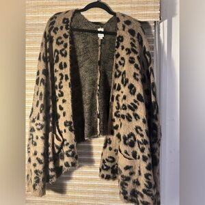 Leopard mohair cardigan